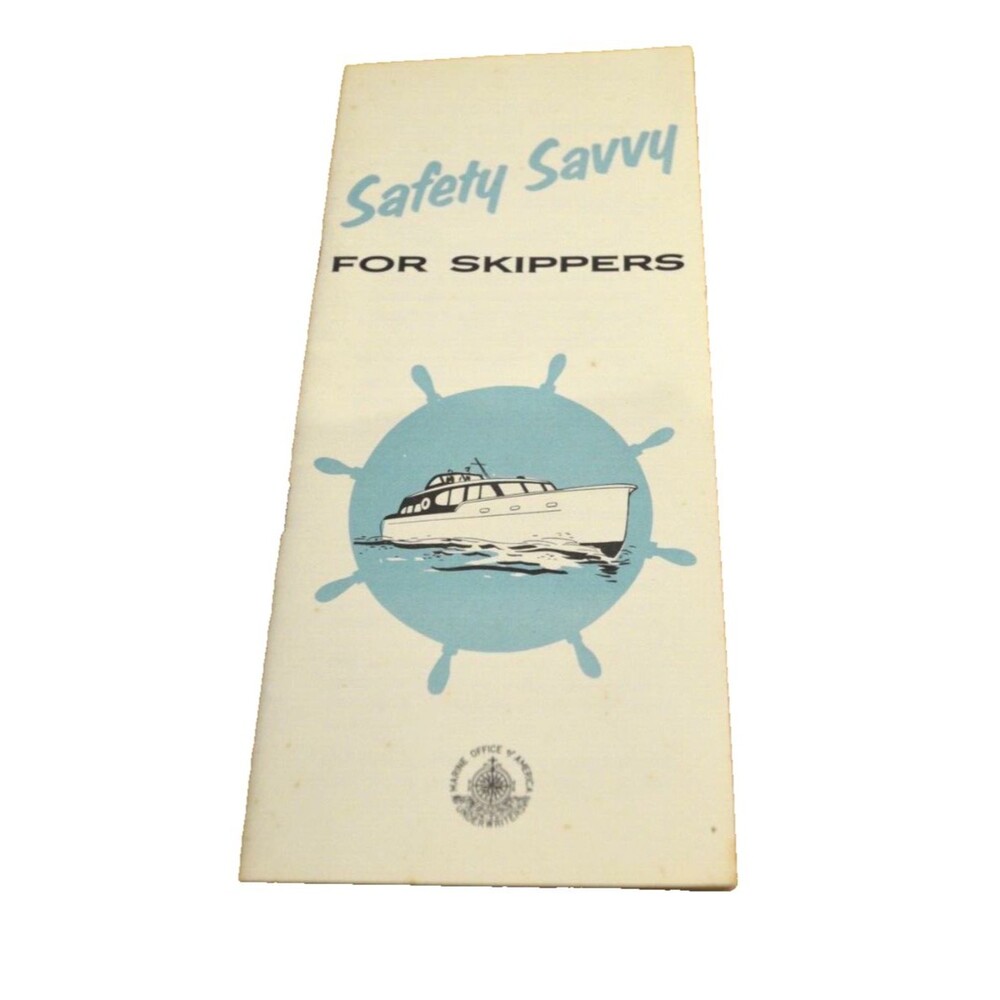 Vintage Safety Savvy For Skippers Brochure Marine Office of America-60s-Boating